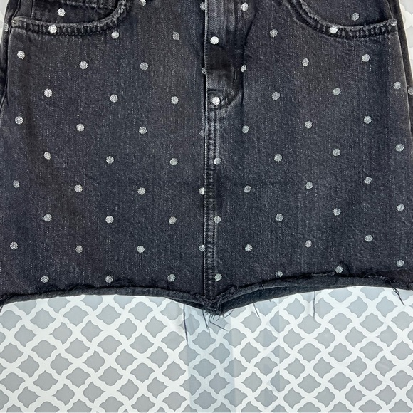 EUC Current/Elliott Polka Dot Denim Mini Skirt - Picture 4 of 12